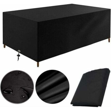 Gartenmöbel-Abdeckung, 200 x 100 x 75 cm, Gartentisch-Abdeckung, Gartenmöbel, wasserdicht, winddicht, UV-beständig, kältebeständig, Oxford-Stoff, Möbelabdeckung (200 x 100 x 75 cm), STOL