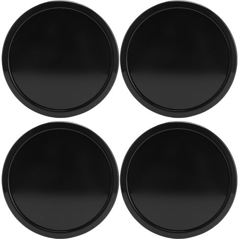 Capuchons centraux de roue noirs, 4 pièces, diamètre extérieur 75mm, résistant aux rayures et à la pluie, excellente étanchéité pour véhicules. (1/4)