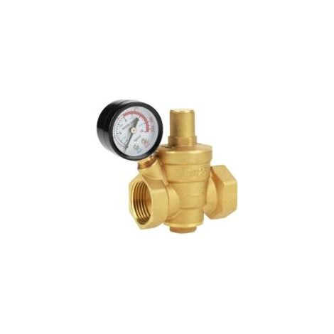 Druckregler, DN25, einstellbarer, langlebiger Messing-Wasserdruckminderer + metrischer Kanal (1,6 MPa) - Crezuo