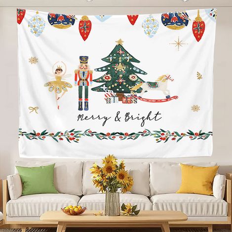 Tapisserie fantaisie au design tendance pour chambre d'adolescente, nappe pour salon ou chambre à coucher 150x130cm (1/5)