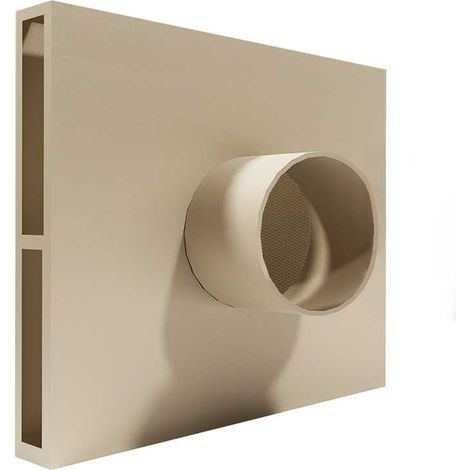 Grille carrée extérieure pour kit d'entrée d'air frais  125 mm
