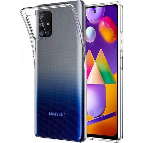 Funda para SAMSUNG GALAXY M31S ULTRA SLIM BACK TRANSPARENTE + CRISTAL (1/5)