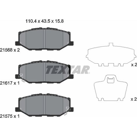 Kit de plaquettes de frein, frein à disque Textar 2156801 SUZUKI 5581078R00