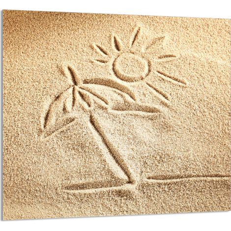 Panneau de verre POUR la cuisine 65x60 Plage (1/5)