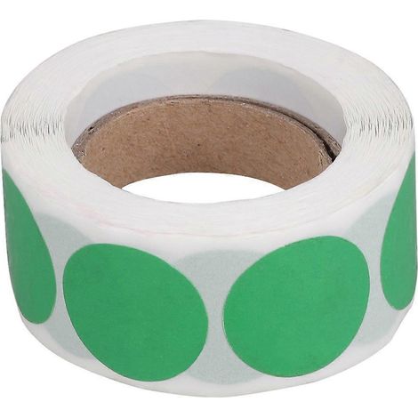 500 pièces par rouleau d'autocollants ronds adhésifs à faire soi-même, étiquettes cadeaux, autocollants (verts)-2.5x2.5cm-Green