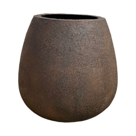 Pot décoratif en fibre de ciment Agni Corten - Taille M (1/4)