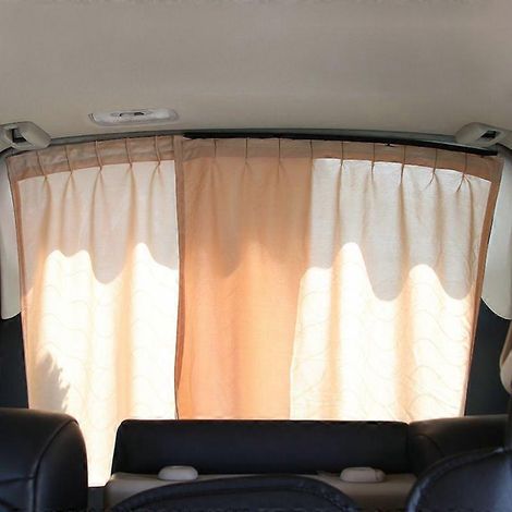 Rideaux de voiture, pare-soleil de fenêtre, protection UV, cache-soleil de vitre latérale universel, pare-soleil de pare-brise, beige B (1/5)