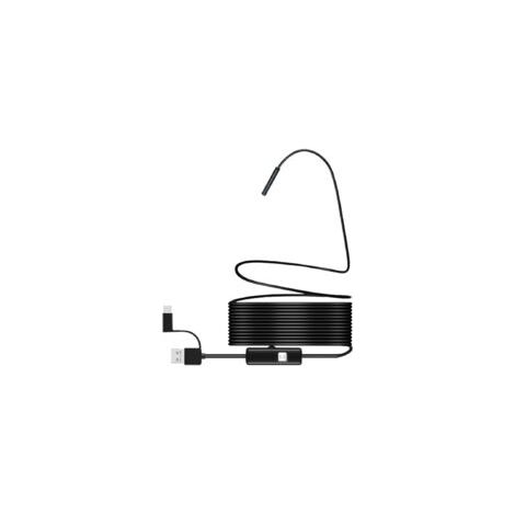 Endoskop-Inspektionskamera, kabelloses Endoskop, WLAN-Inspektionskamera, 1200P HD wasserdichte IP68-Schlangenrohrkamera, halbstarres Kabel für iOS - Crezuo