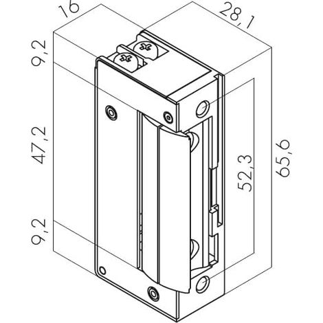 Electric Striker for Left and Right Doors Symmetrical Rigid Adjustment 9-24V AC/DC (1/2)