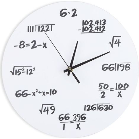 Horloge murale 3D décoration horloge formule mathématique pour chambre d'enfants pépinière décor à la maison (1/4)
