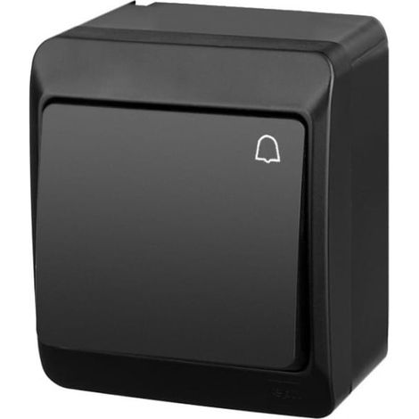 Interruttore per campanello ermetico Hermes IP44 nero IP44 0337-09