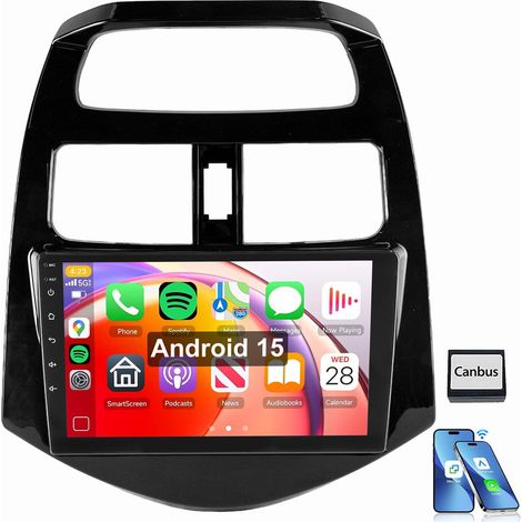 Pour Chevrolet Spark 2010-2014 Android 15 Autoradio GPS CarPlay RDS WIFI SWC 2+64G (1/5)