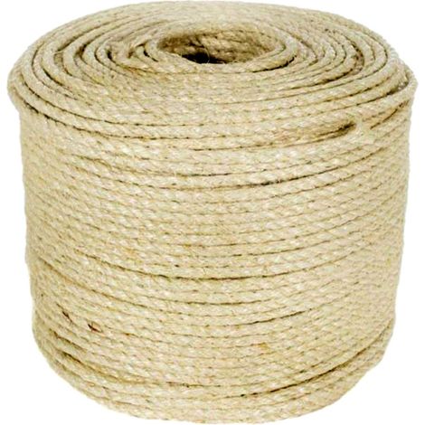 Corda Sisal 5mm per ricostruzione tiragraffi 20mt 100% Naturale STI