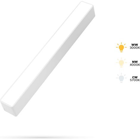 Faretto lineare bianco a fascio ampio da 10W F10 per binari SLIM TRACK e FiberFLEX, 48VDC, 3CCT, 3000K, 4000K, 5700K (1/5)