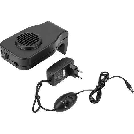 Ventilador silencioso de pared para acuarios de hasta 60 cm, sistema de refrigeración negro con control de velocidad.