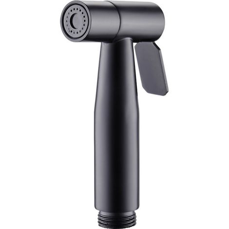 Soffione doccia per WC KZQ, ricambio in acciaio inox 304, igiene e pulizia a cuneo, per cucina, doccia e bagno, nero (solo soffione) (1/4)