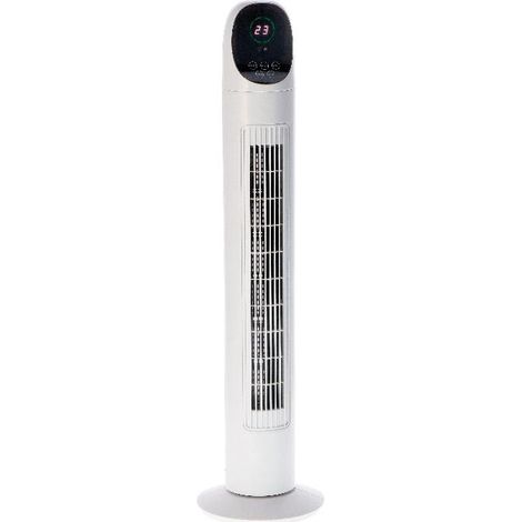 Ventilatore a Torretta con Timer e Controller Bianco 85 cm da 35 Watt (1/2)