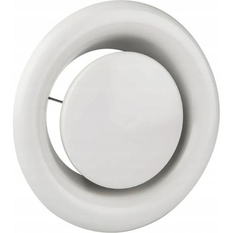 Anémostat Extrait Fi125 Mm - Blanc - Avec Cadre De Montage - Anémostat - Ventilation Intérieure (1/5)