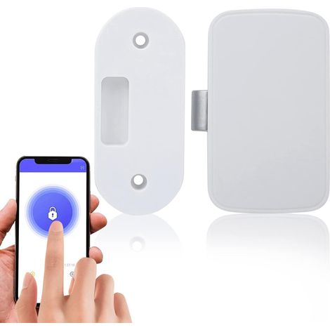 Serrure intelligente d'armoire Bluetooth - Verrouillage invisible sans clé APP déverrouillage à distance pour la sécurité des fichiers/garde-robe/armoire à chaussures/bote (1/5)