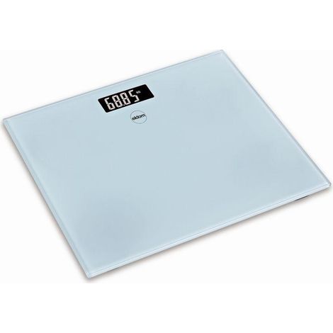 Pèse-personne numérique LCD en verre ELDOM, 150 kg, blanc (1/3)