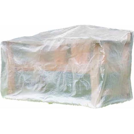Schutzhülle Gartenmöbel, 2er Bank, transparent, 120x75x80 cm