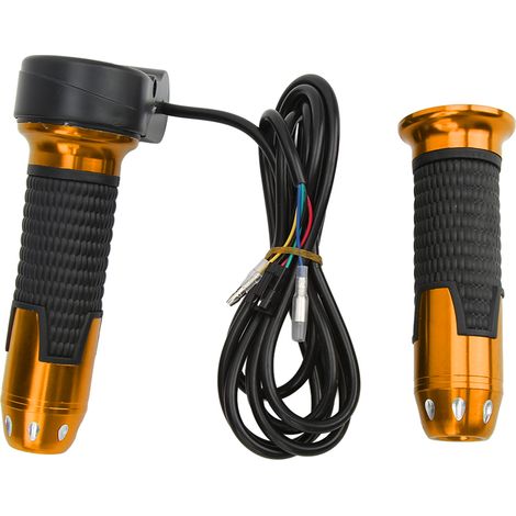 Poignée d'accélérateur universelle 12V-99V avec bouton pour vélo/scooter électrique - Doré (1/5)