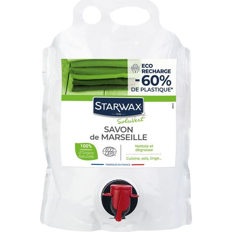 Savon de Marseille liquide sans huile de palme 3L STARWAX SOLUVERT (1/7)