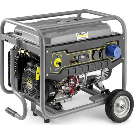 Karcher PGG 6/1 Groupe électrogène essence 4 temps, 5 kW, 10 heurs d'alimentation électrique, réservoir 25 l, 3 prises de courant
