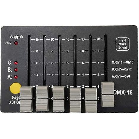 Mini contrôleur DMX, console DMX512 avec batterie, compatible avec les performances DJ, les bars, les clubs, les KTV, l'éclairage de fête, prise standard américaine. (1/5)