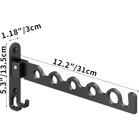 Sèche-Linge Mural Pliant Cintre Porte-Vêtements Buanderie Muraux Pour Vêtements À Linge En Acier Inoxydable Support - Simple (1/5)