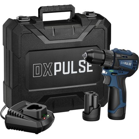 Draper 27917 DXPULSE 12V Brushless Drill Driver Kit, 2 x 2.0Ah Batteries, 1 x Charger (1/2)