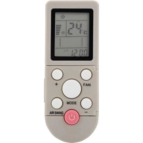 Télécommande Climatiseur - ABS - Compatible AUX YKR-F/001 YKR-F/09R YKR-F/010 YKR-F/06 YKR-F/016E - Portée 10 m - 2 piles AAA non incluses (1/4)