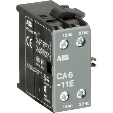 Contact auxiliaire ABB CA6 2 contacts 1NF/1NO Surface ( Prix pour Paquet de 10 )