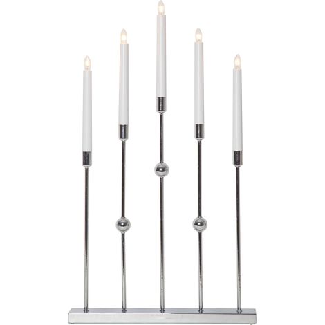 Kerzenleuchter ,Gustavo', 5-flammig, chrom (1/5)