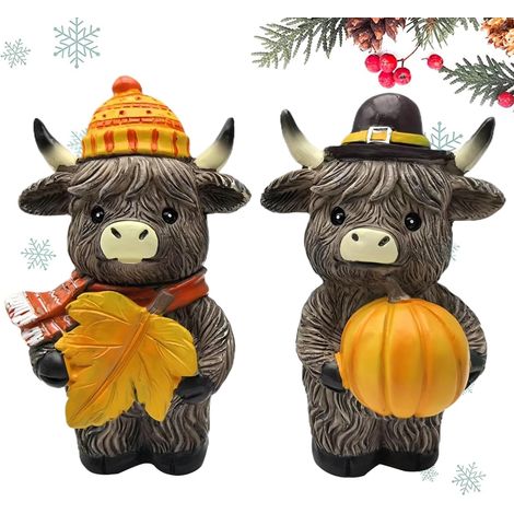 Figurine Vache Highland d'automne Figurines Bovins Écossais Saison (1/5)