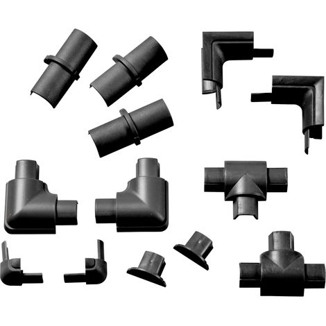 D-Line Accessory Kit 16x8 mm Noir pour câblage électrique (1/2)