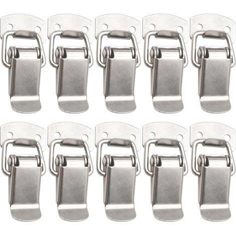 [NON UTILIZZATO] 10 pezzi 47 mm leva chiusura a levetta, chiusura a levetta per cofano, chiusura a molla per finestra, mobili, cassetti, armadietti, cassette degli attrezzi