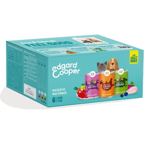 Edgard & Cooper Wet Multipack Tin for Dogs 6x400g - 267345 (1/5)