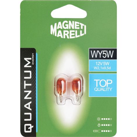 Magneti Marelli WY5W coppia lampadine auto vetro 12V 5W attacco W2,1X9,5d (1/3)