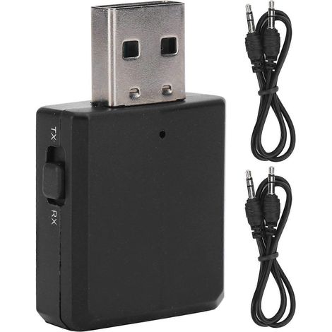 Émetteur-récepteur audio Bluetooth 5.0, carte son USB, 3 en 1, adaptateur jack AUX RCA 3,5 mm, noir. (1/4)