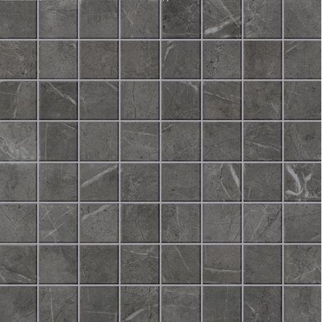 Mosaïque effet Marbre Gris Ombre 3,5x3,5 cm Quadra 30x30x0,95 cm Mat Clarenza - Sol et mur intérieur (vendu par carton de 0,9 m²) - RO'MA CARRELAGE