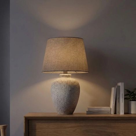 Textured Ceramic Stone Table Lamp (1/3)