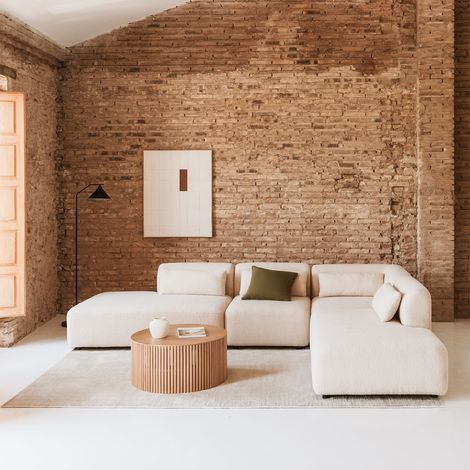 Divano modulare angolare Fogler in 4 pezzi con doppia chaise lounge SKLUM            