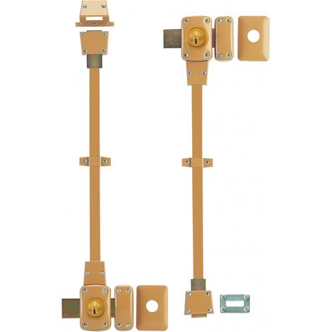Thirard – Lot de 2 verrous double entrée Mirage 6 – Cylindre 45mm – Tringles 4 points en acier – 3 clés en bronze