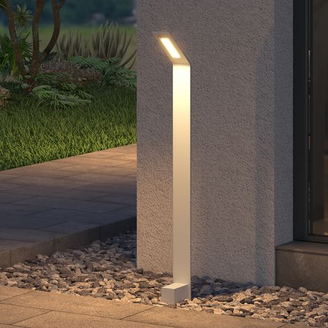 doporro Lampione da Giardino 3000K, Luminoso da Giardino IP65 Paletti Esterni Led 12.8X9.8x80.8cm in Alluminio per Giardini, Parchi, Aree Residenziali e Ingressi Pfadfinder, Sabbia bianco