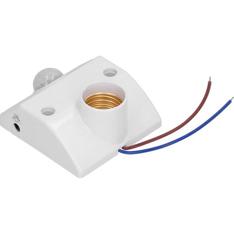 Douille de lampe E27 à détection infrarouge, corps économique, ampoule LED basse consommation, 50W, AC90V-240V, capteur de mouvement, support universel. (1/5)