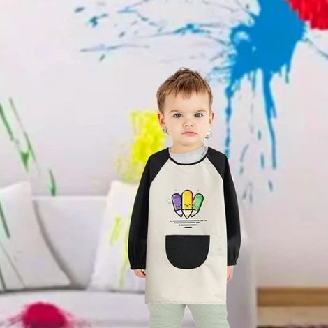 Tablier de Peinture - Enfants - Imperméable - Manches Longues - Poche Pratique (1/4)