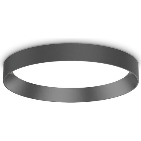 Ideal Lux FLY Semi-Encastré LED Intégré 35cm Noir, 3000K, IP40