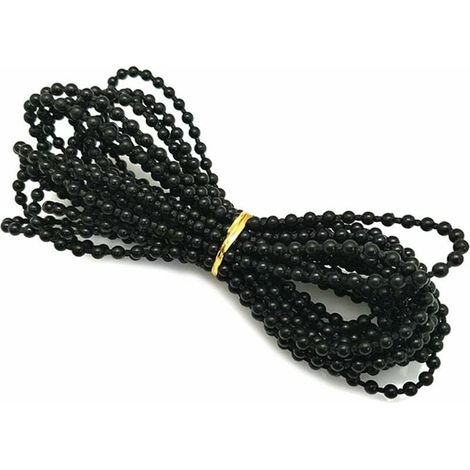 INHHUB Chaîne de Perles aveugles,chaîne Aveugle Verticale,Stores verticaux Accessoires Perles chaîne pour Les raccords de réparation de pièces de Rechange pour Stores enrouleurs (Noir) (1/5)
