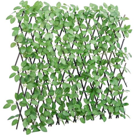 Enrejado valla expansible de hiedra artificial verde 180x60 cm vidaXL